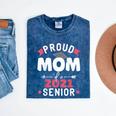 Proud Mom Of a 2021 Senior Year School Graduation Party Mineral Wash Tshirts Mineral Navy