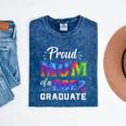 Proud Mom Of a 2022 Graduate Matching Tie Dye Graduation Mineral Wash Tshirts Mineral Navy