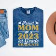 Proud Mom Of A 2023 1st Grade Graduate Shirt Fun Graduation Mineral Wash Tshirts Mineral Navy