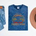 Proud Mom Of a 2023 Graduate Mother Senior Graduation Mineral Wash Tshirts Mineral Navy