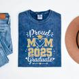 Proud Mom Of a 2025 Graduate Class Of 2025 Graduation Mineral Wash Tshirts Mineral Navy