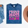 Proud Mom Of a 2025 Graduate Class Senior Graduation Mother Mineral Wash Tshirts Mineral Navy