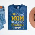 Proud Mom Of A 2025 Graduate Senior Class Of 2025 Graduation Mineral Wash Tshirts Mineral Navy
