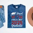 Proud Mom Of 2025 Senior Graduate Matching Family Graduation Mineral Wash Tshirts Mineral Navy