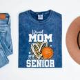 Proud Mom Of A 2026 Senior Basketball Graduation Leopard Mineral Wash Tshirts Mineral Navy