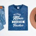 Proud Mom Of An Awesome Teacher Shirt Cute Graduation For Men Women Mineral Wash Tshirts Mineral Navy