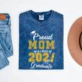 Proud Mom Of a Class Of 2021 Graduate Graduation Senior 2021 Mineral Wash Tshirts Mineral Navy