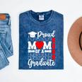 Proud Mom Of a Class Of 2025 Graduate Senior Mom Graduation Mineral Wash Tshirts Mineral Navy