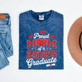 Proud Mom Of a Class Of 2025 Graduate Senior Graduation Mineral Wash Tshirts Mineral Navy