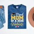 Proud Mom Of A Class Of 2026 Graduate Senior Gold Graduation Mineral Wash Tshirts Mineral Navy