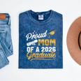 Proud Mom Of A Class Of 2026 Graduate Senior 2026 Graduation Mineral Wash Tshirts Mineral Navy