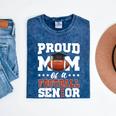 Proud Mom Of a Football Senior 2026 Graduation Gifts Mineral Wash Tshirts Mineral Navy