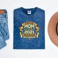 Proud Mom Graduation Of 8th Grade Graduate Mineral Wash Tshirts Mineral Navy