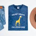 Proud Mom Graduation Shirt You Bet Giraffe Graduate Pun Mineral Wash Tshirts Mineral Navy