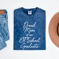 Proud Mom OT School Graduate Graduation Tee Mineral Wash Tshirts Mineral Navy