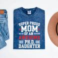Proud Mom Of PhDaughter PhD Degree Graduate Graduation Mineral Wash Tshirts Mineral Navy