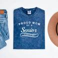 Proud Mom Of a Senior Class Of 2021 Graduation Mineral Wash Tshirts Mineral Navy