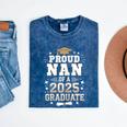 Proud Nan Of A Class Of 2025 Graduate Senior Graduation Mineral Wash Tshirts Mineral Navy
