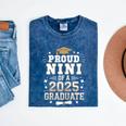 Proud Nini Of A Class Of 2025 Graduate Senior Graduation Mineral Wash Tshirts Mineral Navy