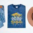 Proud Papa Of A 2026 Graduate Grad Senior Graduation Mineral Wash Tshirts Mineral Navy