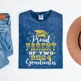 Proud Parent Of Two 2024 Graduate Class 2024 Graduation Premium Mineral Wash Tshirts Mineral Navy