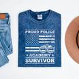 Proud Police Academy Survivor Graduation Mineral Wash Tshirts Mineral Navy