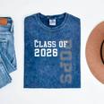 Proud Pops Of A 2026 Graduate Grad Senior Graduation Mineral Wash Tshirts Mineral Navy