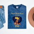 Proud Queen PhD Doctorate Degree Graduation T-Shirt Mineral Wash Tshirts Mineral Navy