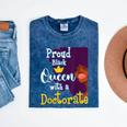 Proud Queen PhD Graduate PhD Graduation Doctorate Mineral Wash Tshirts Mineral Navy