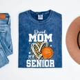 Proud Senior Mom Class Of 2026 Basketball Graduation Leopard Mineral Wash Tshirts Mineral Navy