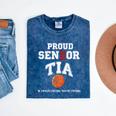 Proud Senior Tia 2026 Graduation Basketball Player Mineral Wash Tshirts Mineral Navy