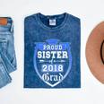 Proud Sister Of a 2018 Grad Graduation Family Mineral Wash Tshirts Mineral Navy