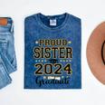 Proud Sister Of A 2024 Graduate Senior Graduation Mineral Wash Tshirts Mineral Navy
