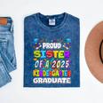 Proud SISTER Of a 2025 Kindergarten Graduate Graduation Mineral Wash Tshirts Mineral Navy