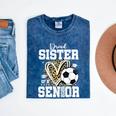 Proud Sister Of A 2026 Senior Soccer Graduation Leopard Mineral Wash Tshirts Mineral Navy