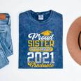 Proud Sister Of a Class Of 2021 Graduate Senior Graduation Mineral Wash Tshirts Mineral Navy