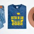 Proud Sister In Law Of 2022 Graduate Class 2022 Graduation Mineral Wash Tshirts Mineral Navy