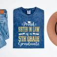 Proud Sister In Law Of 5th Grade Graduate 2023 Graduation Mineral Wash Tshirts Mineral Navy