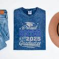 Proud Sister Of Two Class Of 2025 Graduates Twins Graduation Mineral Wash Tshirts Mineral Navy