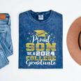 Proud Son Of 2024 College Graduate Family 24 Graduation Mineral Wash Tshirts Mineral Navy