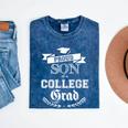 Proud Son Of a College Grad 2019 Family Graduation Shirt Mineral Wash Tshirts Mineral Navy