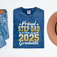 Proud Step Dad Of A Class Of 2025 Graduate Senior Graduation Mineral Wash Tshirts Mineral Navy