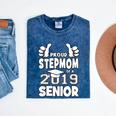 Proud Stepmom Of A 2019 Senior School Graduation Shirt Mineral Wash Tshirts Mineral Navy