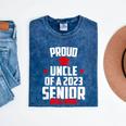 Proud Uncle Of A 2023 Senior Class Of 2023 Graduation Mineral Wash Tshirts Mineral Navy