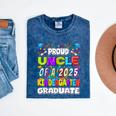 Proud UNCLE Of a 2025 Kindergarten Graduate Graduation Mineral Wash Tshirts Mineral Navy