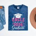 Proud Uncle Of a Class Of 2026 Graduate For Graduation Mineral Wash Tshirts Mineral Navy
