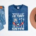 Proud US Air Force Sister Flag Air Force Graduation Sister Mineral Wash Tshirts Mineral Navy