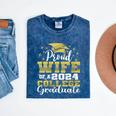Proud Wife Of 2024 College Graduate Family 24 Graduation Mineral Wash Tshirts Mineral Navy