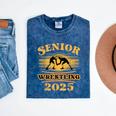 Proud Wrestler Graduation Apparel For Supporters And Seniors Mineral Wash Tshirts Mineral Navy