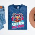 Puerto Rican Latina Social Worker MSW Masters Graduation Mineral Wash Tshirts Mineral Navy